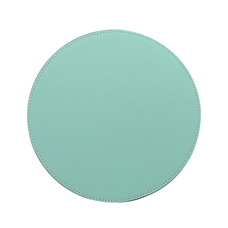Laserbare kunstleer ronde muismat 20 * 20 cm