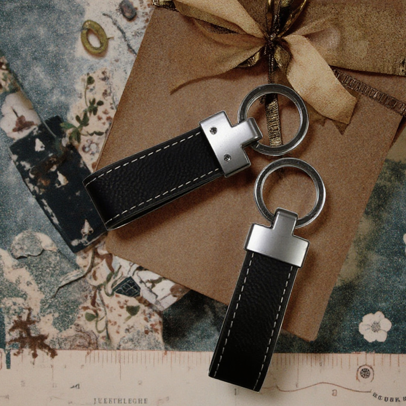 Laserbare kunstleren Lanyard-sleutelhanger