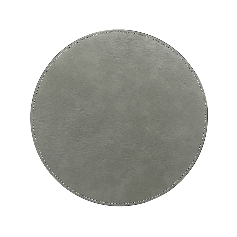 Laserbare kunstleer ronde muismat 20 * 20 cm