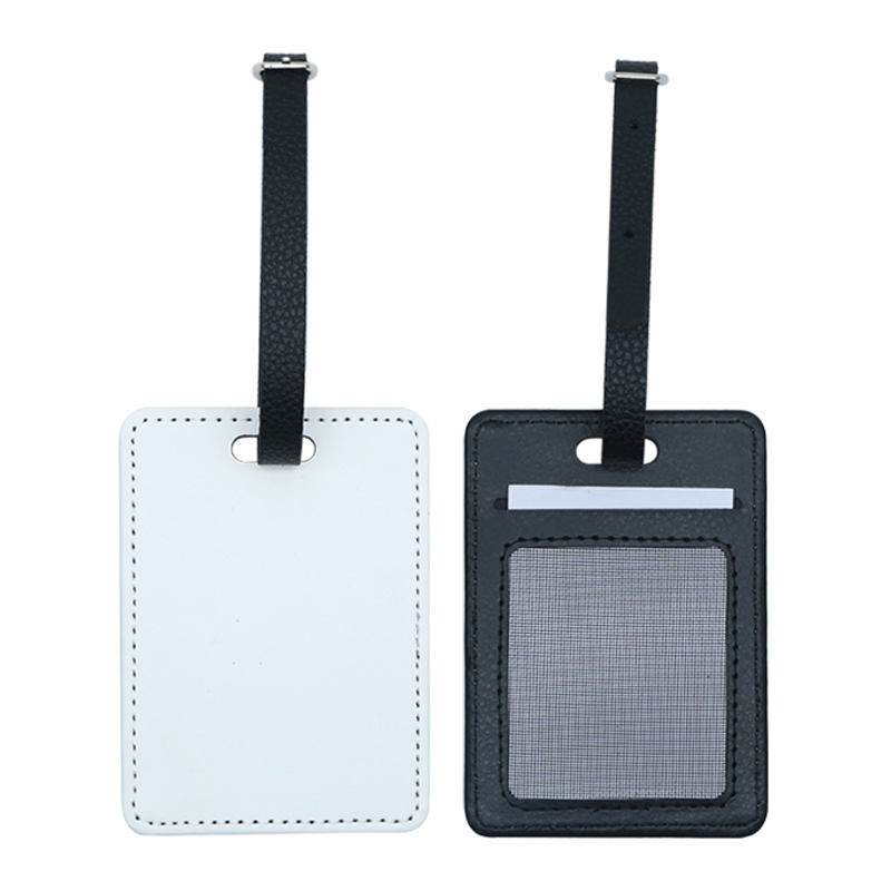 Sublimatie PU lederen bagagelabel met gleuf