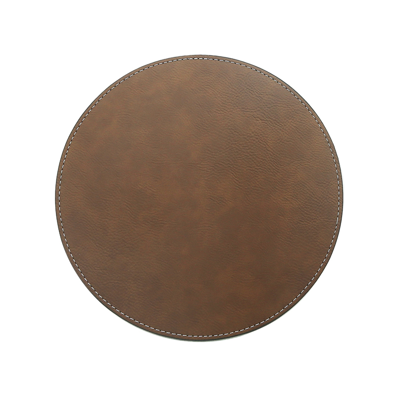 Laserbare kunstleer ronde muismat 20 * 20 cm