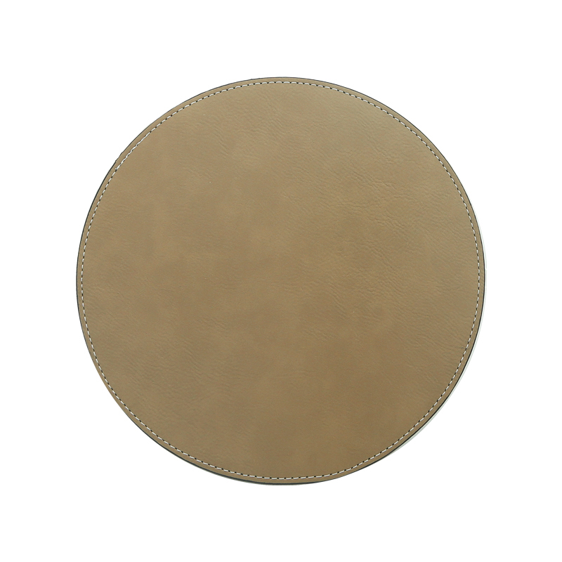Laserbare kunstleer ronde muismat 20 * 20 cm