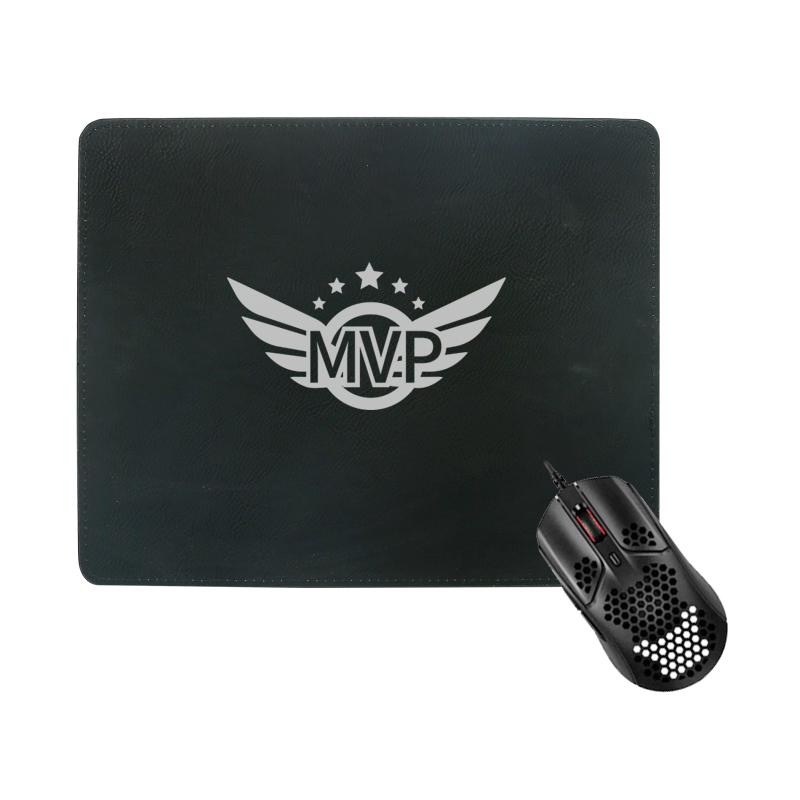 Laserbare kunstleer rechthoekige muismat 25*20cm