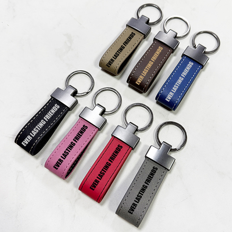 Laserbare kunstleren Lanyard-sleutelhanger