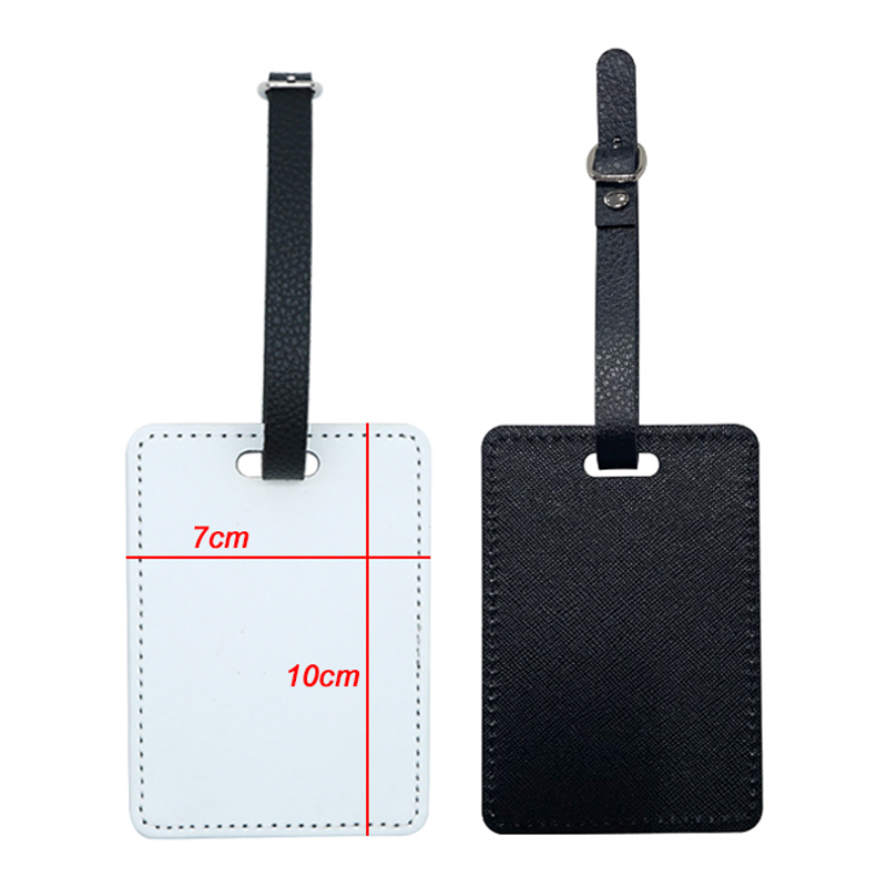 Sublimatie PU lederen bagagelabel met gleuf