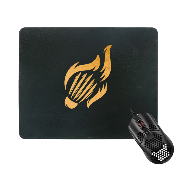 Laserbare kunstleer rechthoekige muismat 25*20cm