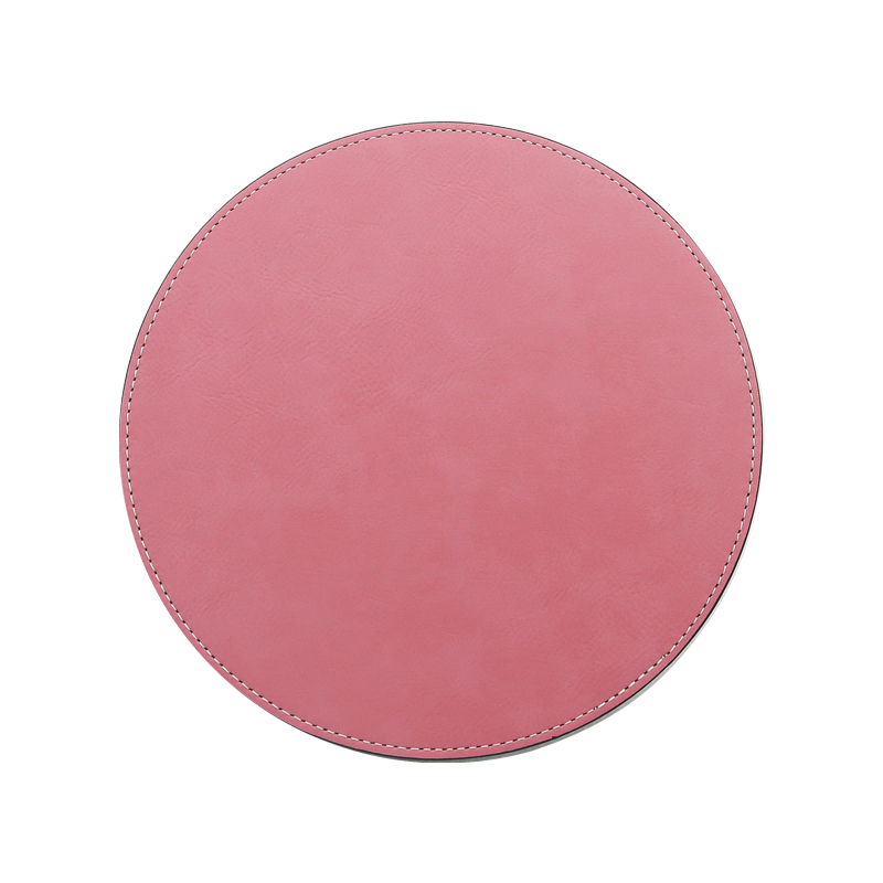 Laserbare kunstleer ronde muismat 20 * 20 cm