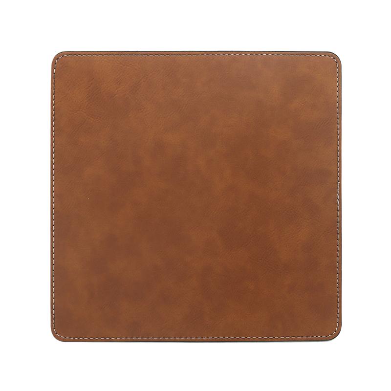 Laserbare kunstleer vierkante muismat 20*20cm