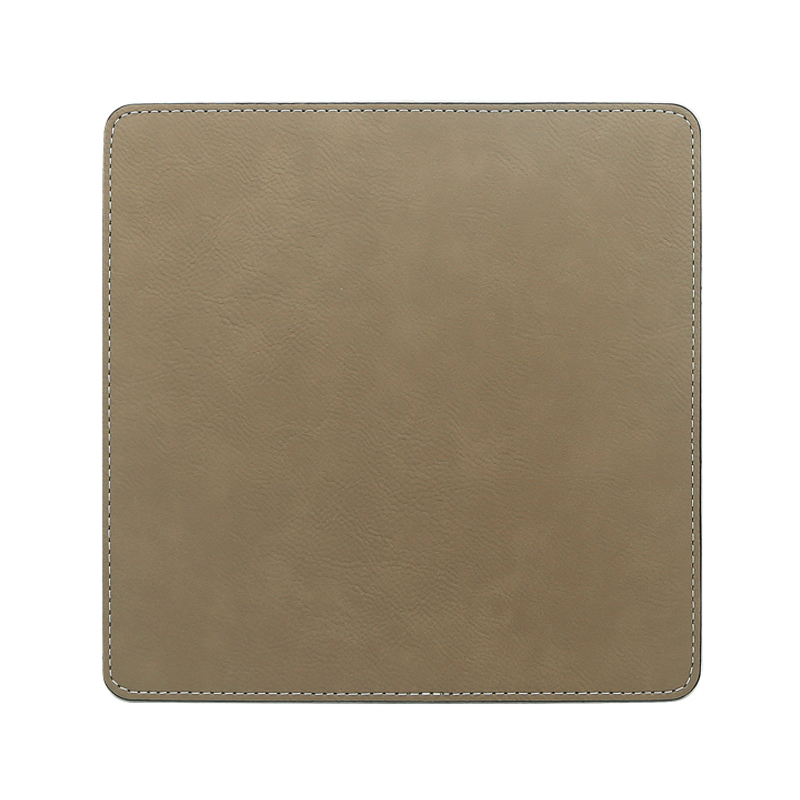 Laserbare kunstleer vierkante muismat 20*20cm