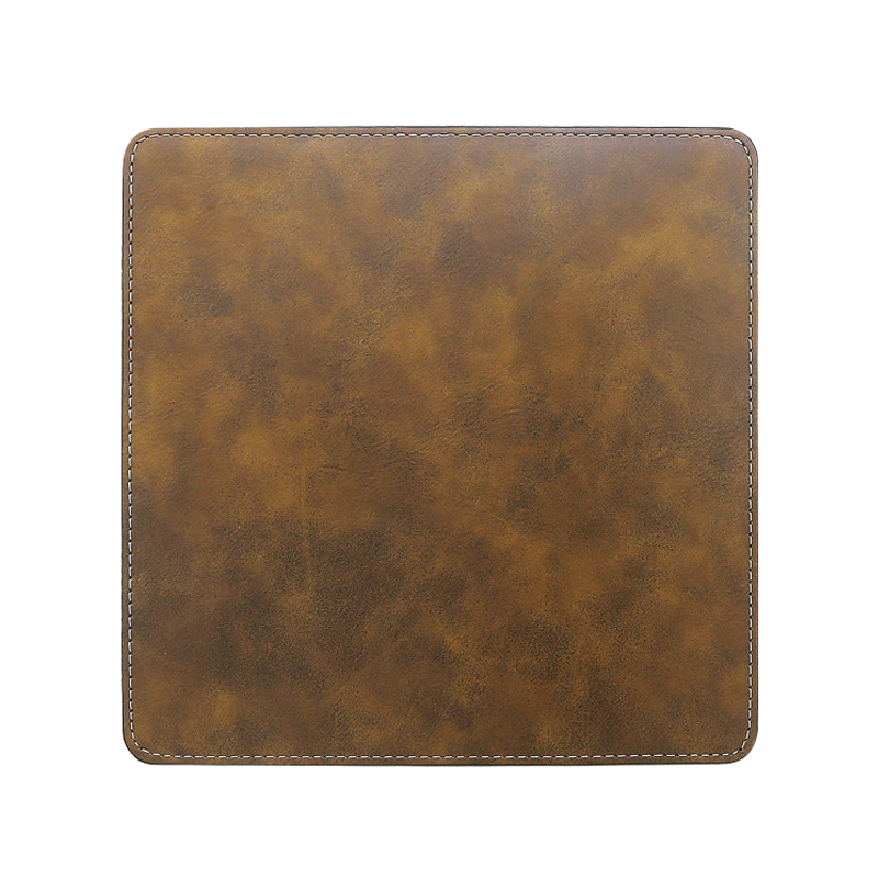 Laserbare kunstleer vierkante muismat 20*20cm