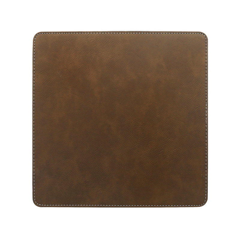 Laserbare kunstleer vierkante muismat 20*20cm