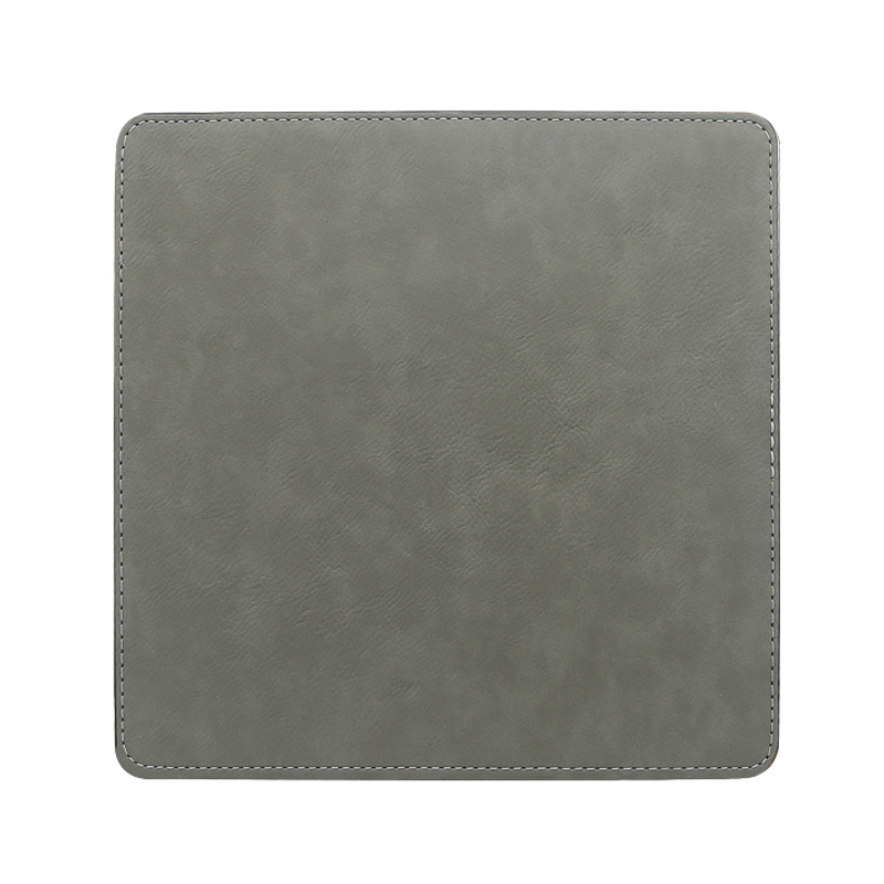 Laserbare kunstleer vierkante muismat 20*20cm