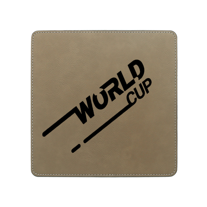 Laserbare kunstleer vierkante muismat 20*20cm