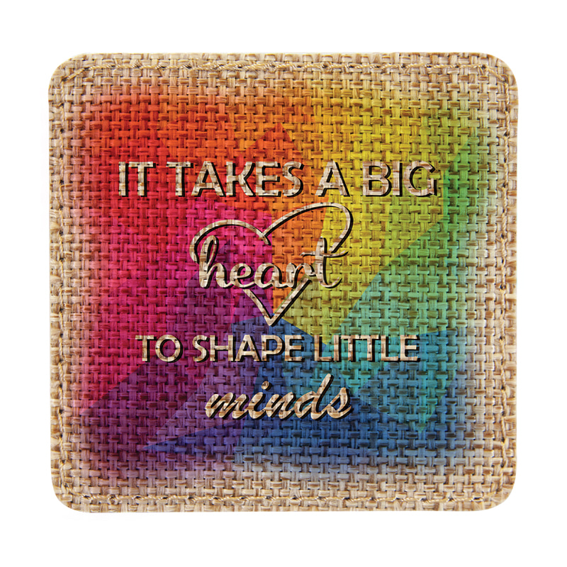 3' x 3' vierkante jute sublimeerbare patch met lijm