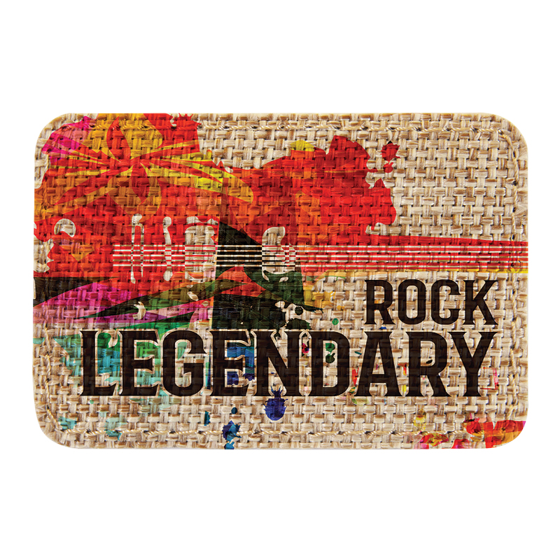 3' x 2' jute rechthoek sublimeerbare patch met lijm