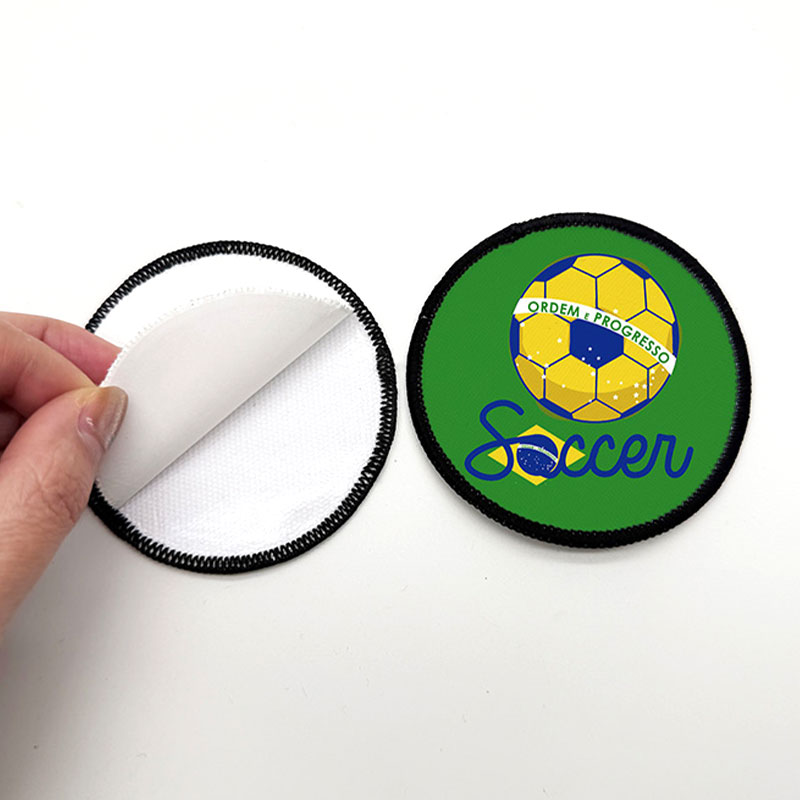 Ronde sublimatiestof Merrow-patch van 3 inch met lijm