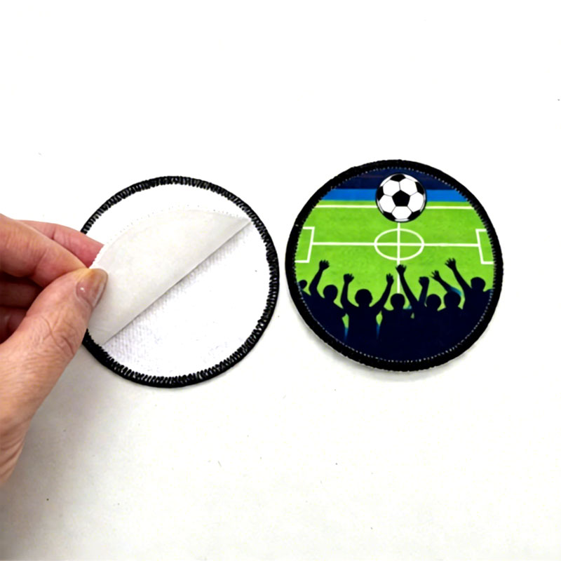 Ronde sublimatiestof Merrow-patch van 3 inch met lijm