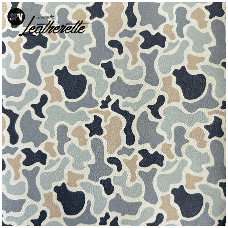 Camouflage laserbaar kunstleervel met lijm/zonder lijm