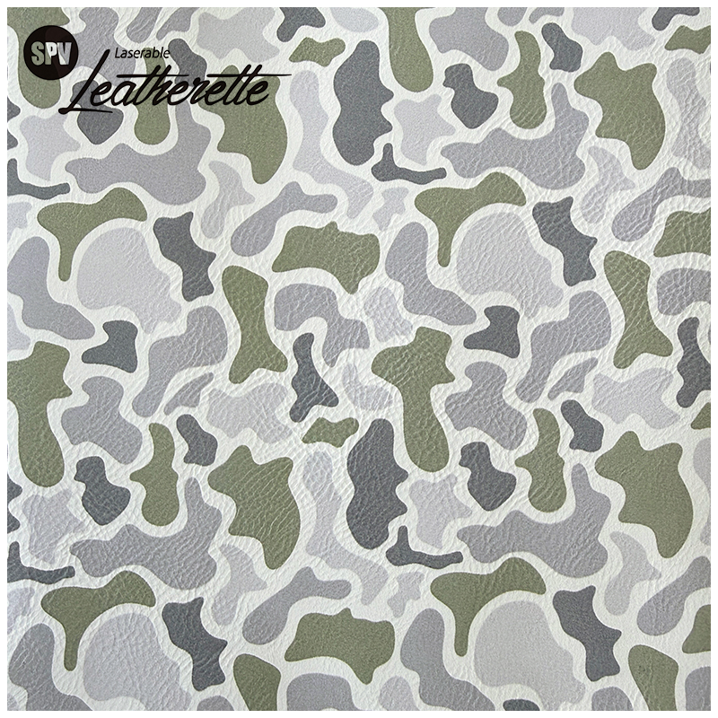 Camouflage laserbaar kunstleervel met lijm/zonder lijm