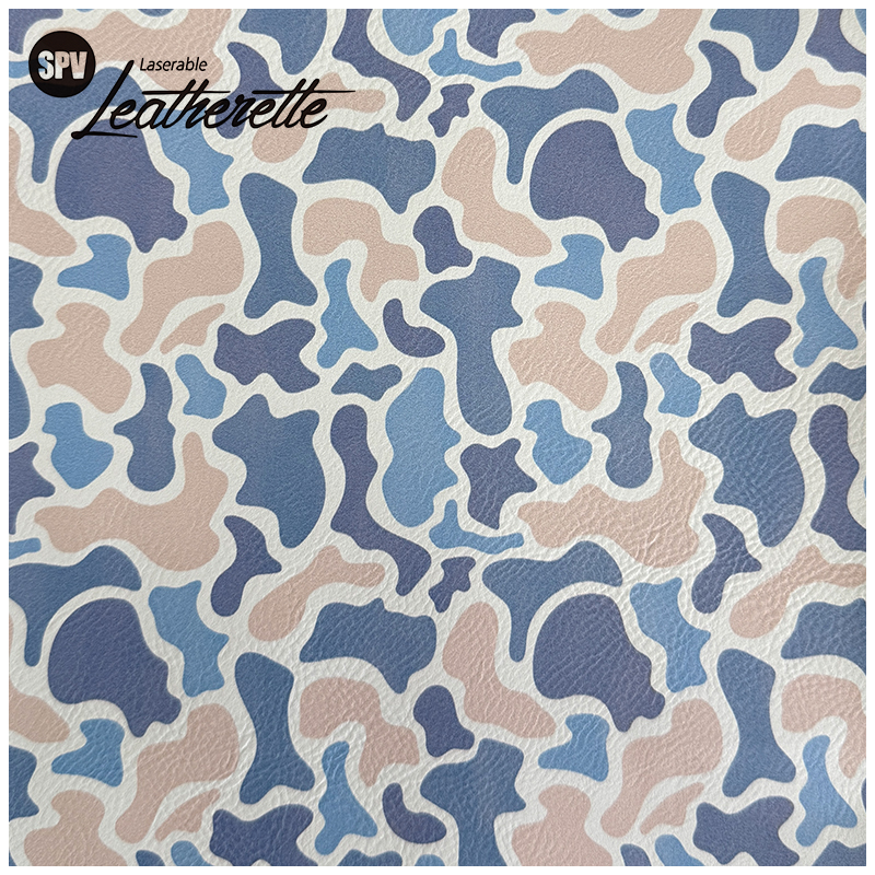 Camouflage laserbaar kunstleervel met lijm/zonder lijm