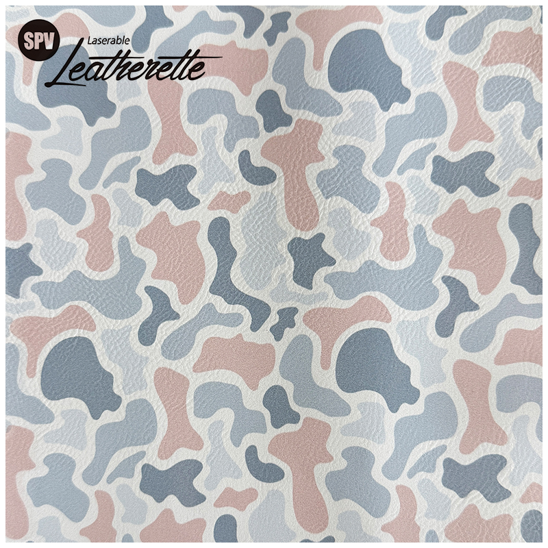 Camouflage laserbaar kunstleervel met lijm/zonder lijm