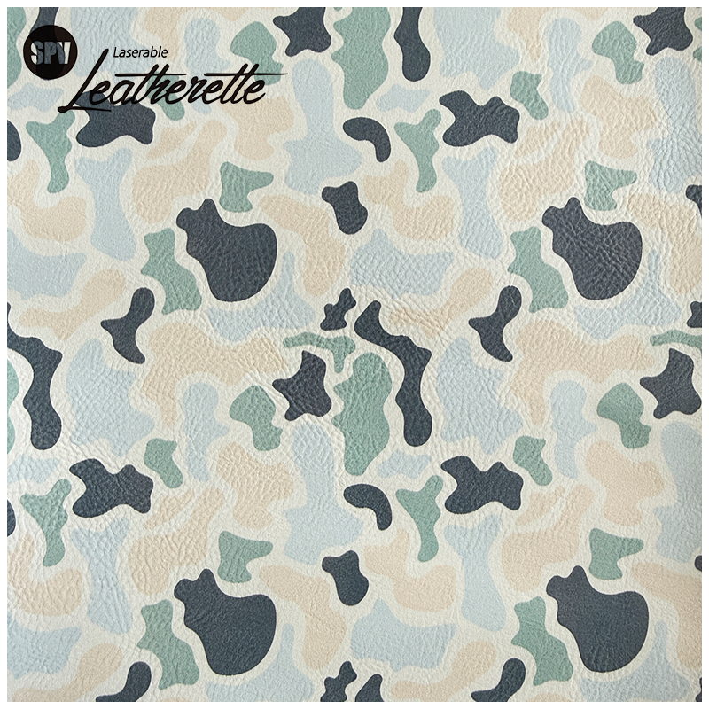 Camouflage laserbaar kunstleervel met lijm/zonder lijm