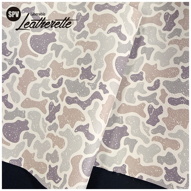 Camouflage laserbaar kunstleervel met lijm/zonder lijm