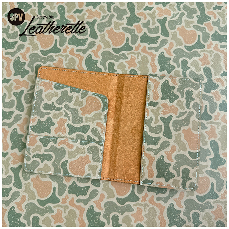 Camouflage laserbaar kunstleervel met lijm/zonder lijm