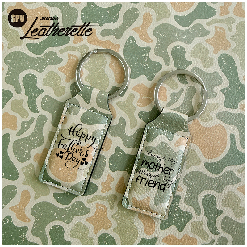 Camouflage laserbaar kunstleervel met lijm/zonder lijm