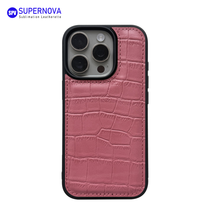 Laserbaar kunstleer telefoonhoesje