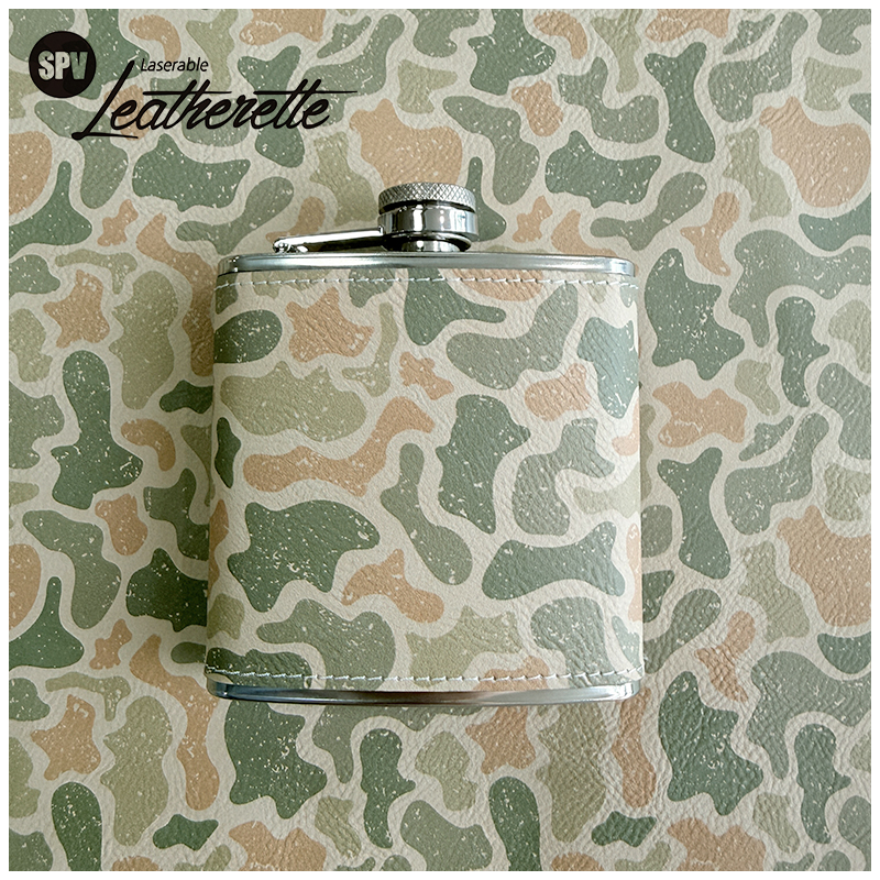 Camouflage laserbaar kunstleervel met lijm/zonder lijm
