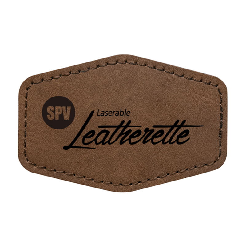 3 'x 2' zeskantige kunstleren patches