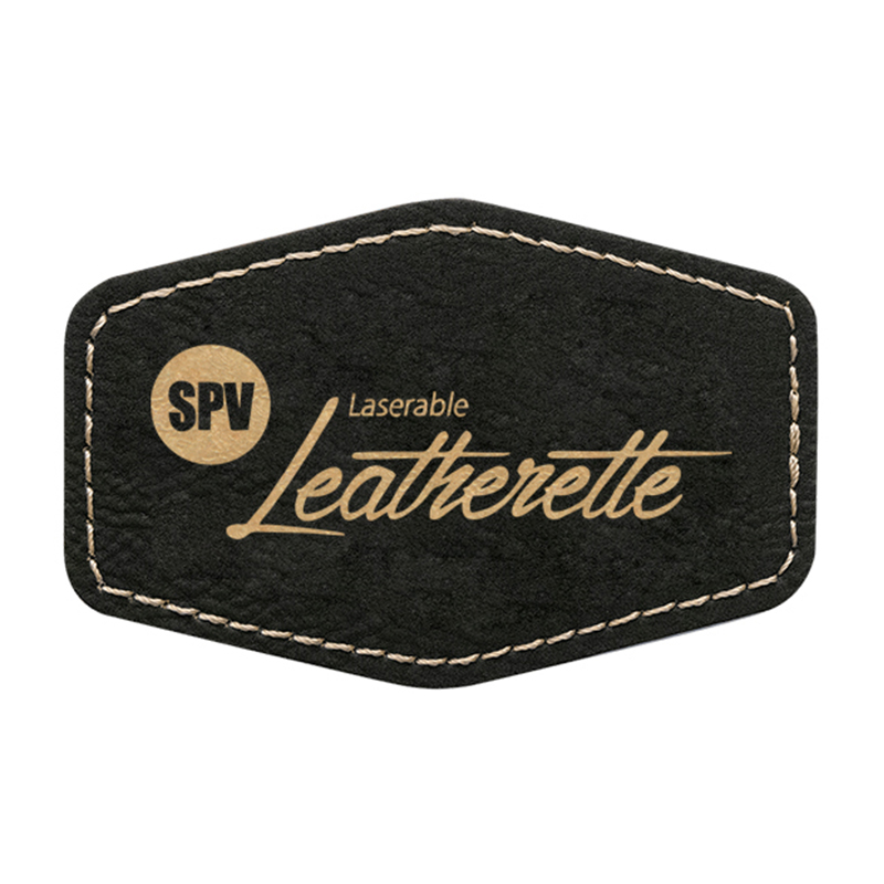 3 1/2 'x 2 1/2' zeskantige kunstleren patches