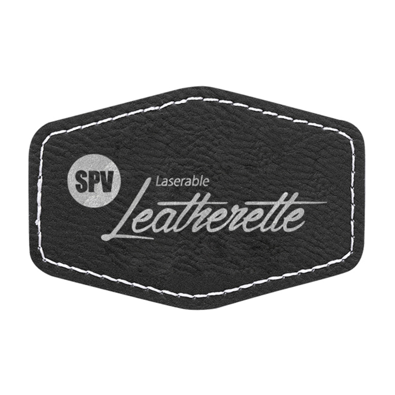 3 1/2 'x 2 1/2' zeskantige kunstleren patches