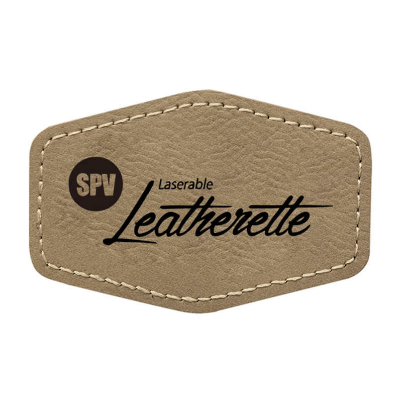 3 'x 2' zeskantige kunstleren patches