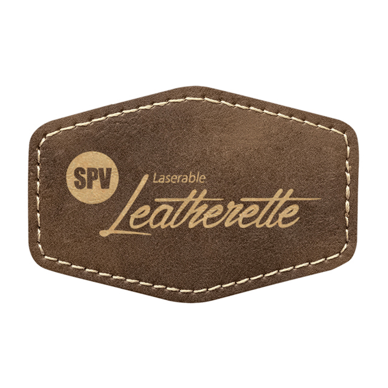 3 1/2 'x 2 1/2' zeskantige kunstleren patches