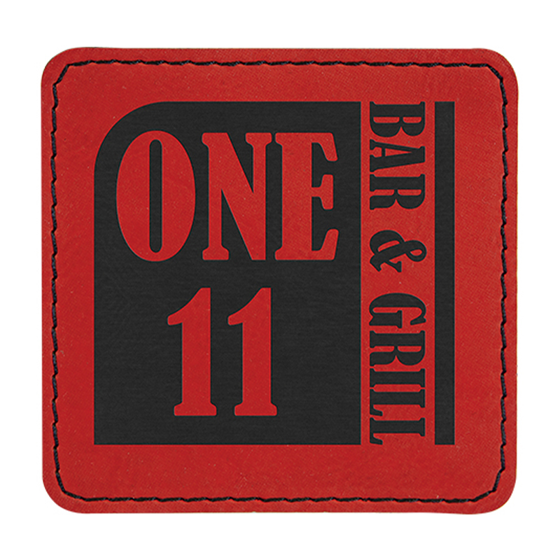 3 'x 2' vierkante kunstleren patches