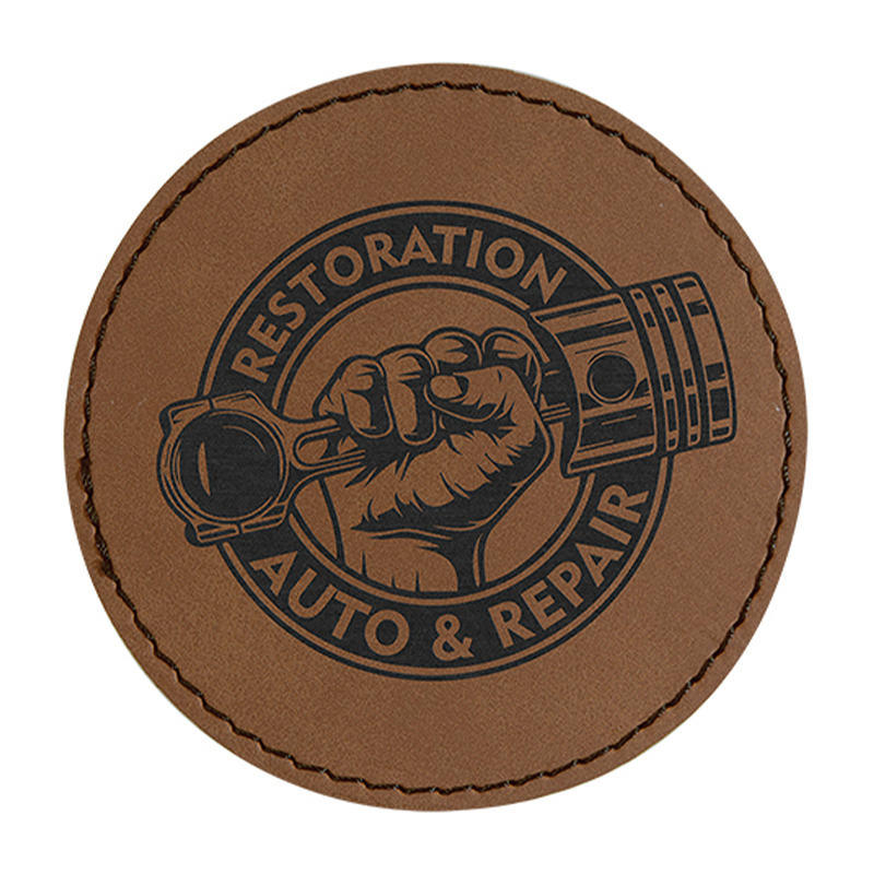 2 1/2' ronde kunstleren patches