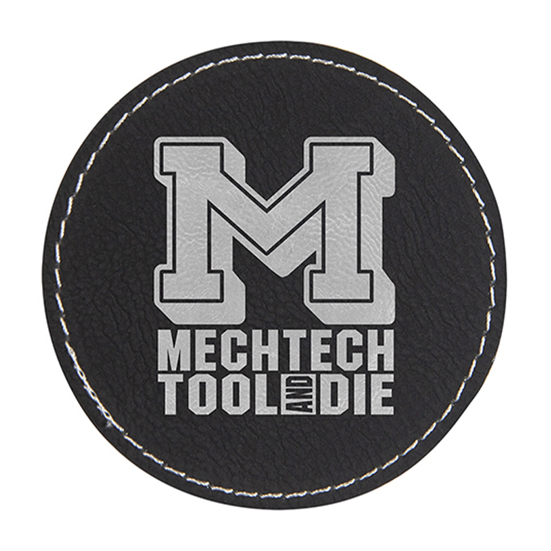2 1/2' ronde kunstleren patches