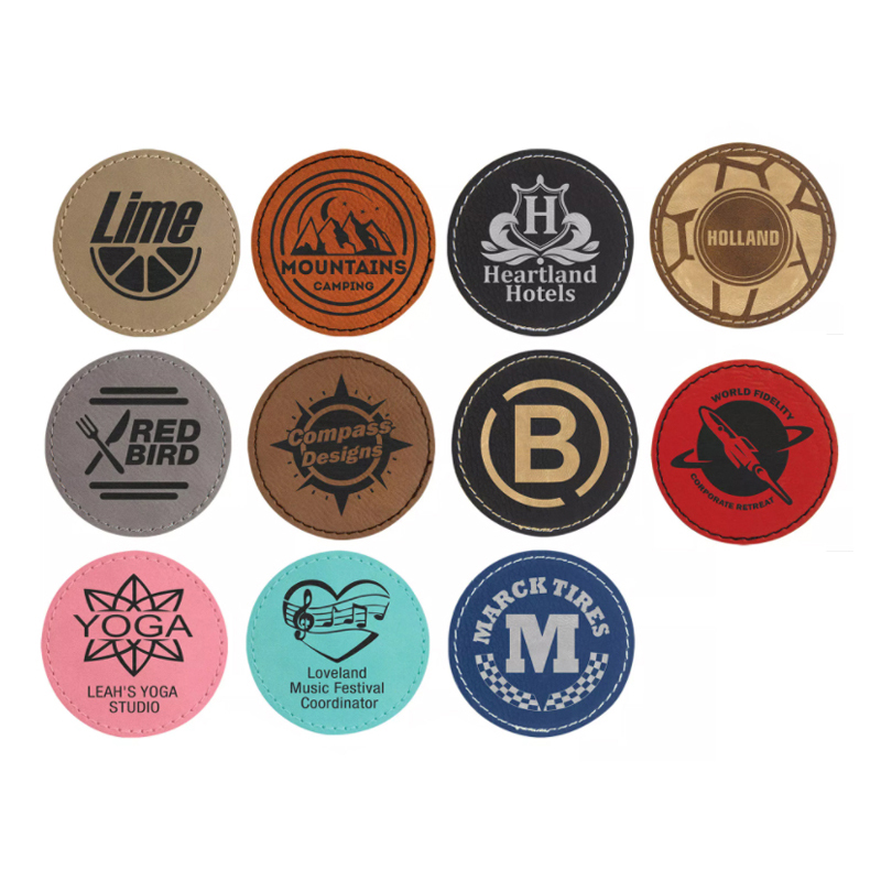 2 1/2' ronde kunstleren patches