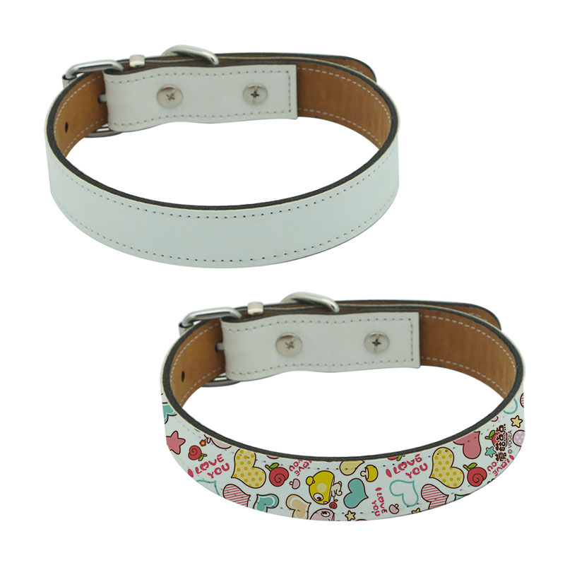 Sublimatie kunstleer hondenhalsband - XL