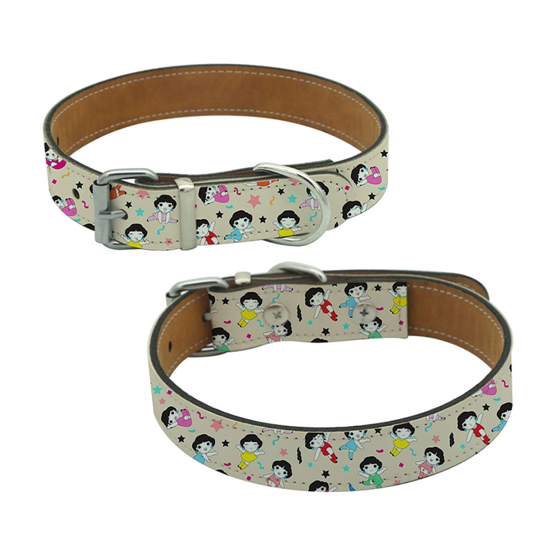 Sublimatie kunstleer hondenhalsband - S Sublimatie kunstleer hondenhalsband - S