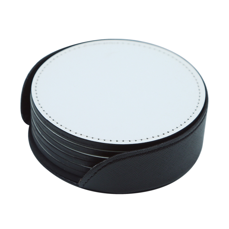 Sublimatie PU lederen mokonderzetter - rond