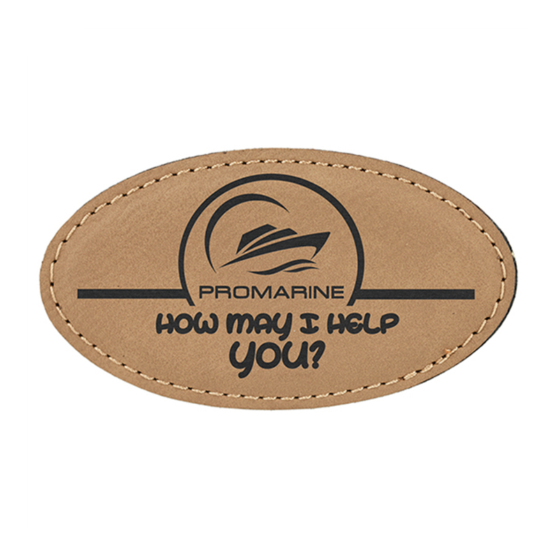Kunstleer ovale namenbadges