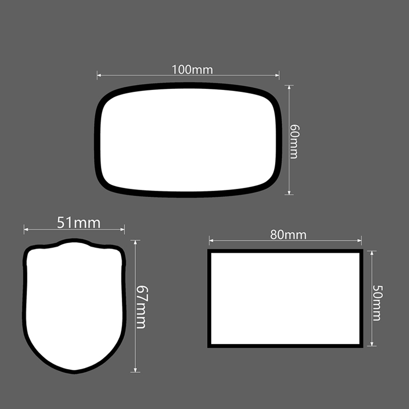 3 'x 2' rechthoekige sublimatie kunstleren patches met lijm