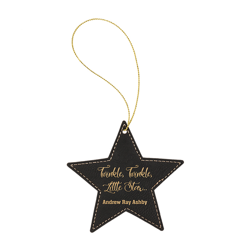 Laserbaar kunstleer sterornament