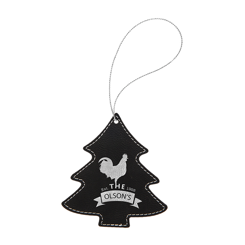 Laserbaar kunstleer boomornament Laserbaar kunstleer boomornament