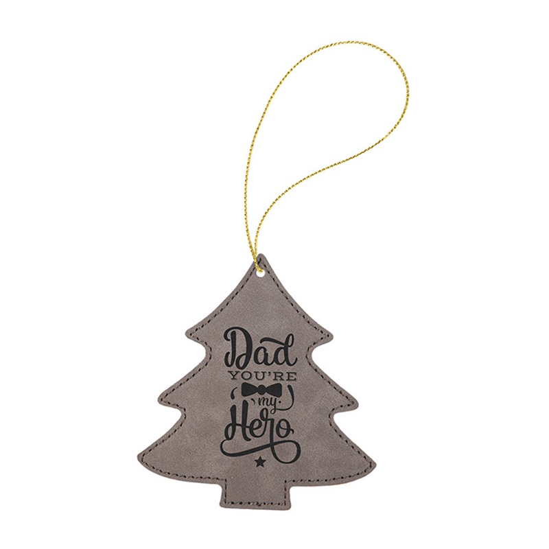 Laserbaar kunstleer boomornament Laserbaar kunstleer boomornament