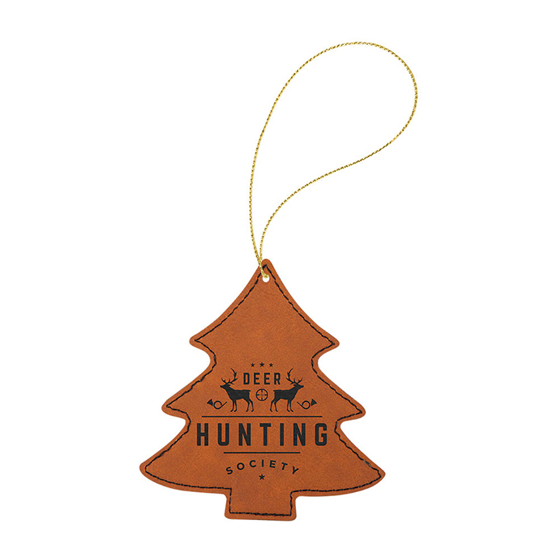 Laserbaar kunstleer boomornament Laserbaar kunstleer boomornament