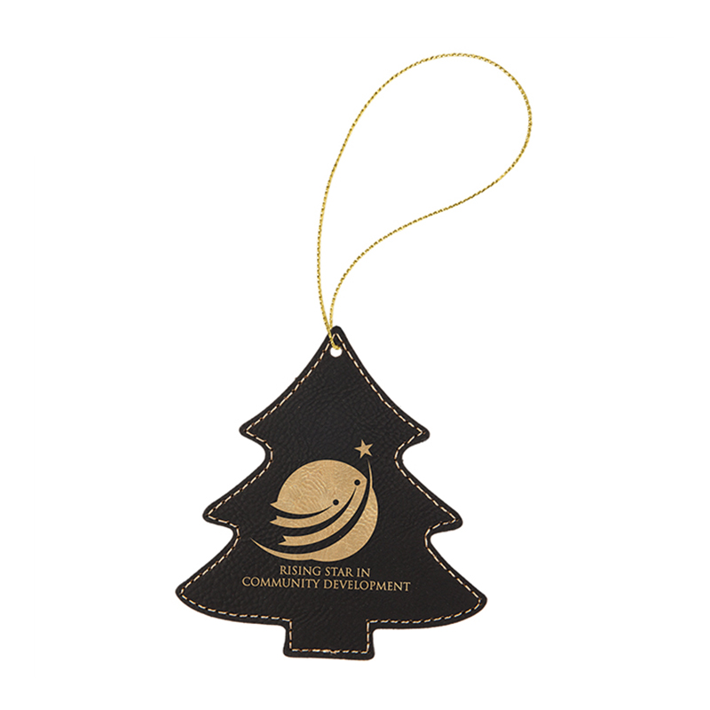 Laserbaar kunstleer boomornament Laserbaar kunstleer boomornament